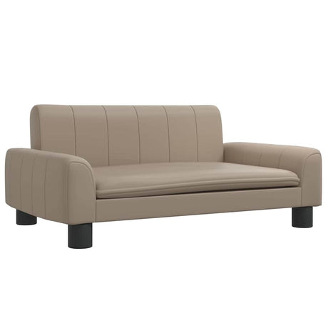 Legowisko dla psa Vidaxxl 70x45x30 cm ze sztucznej skóry w kolorze cappuccino