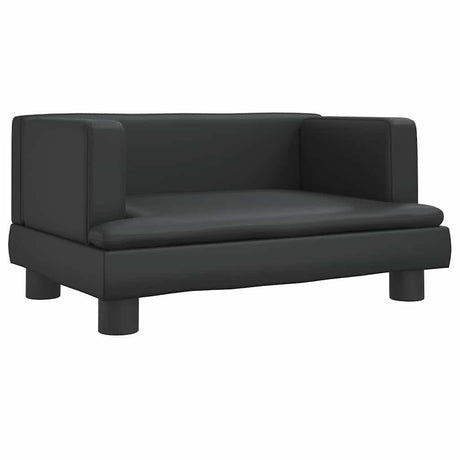 Legowisko dla psa Vidaxxl 60x40x30 cm sztuczna skóra czarne