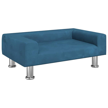 Legowisko dla psa Vidaxxl 70x45x26,5 cm aksamitnoniebieskie