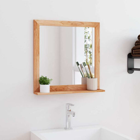 Vidaxl Wall Mirror 55x55 cm Solid Walnut Wood