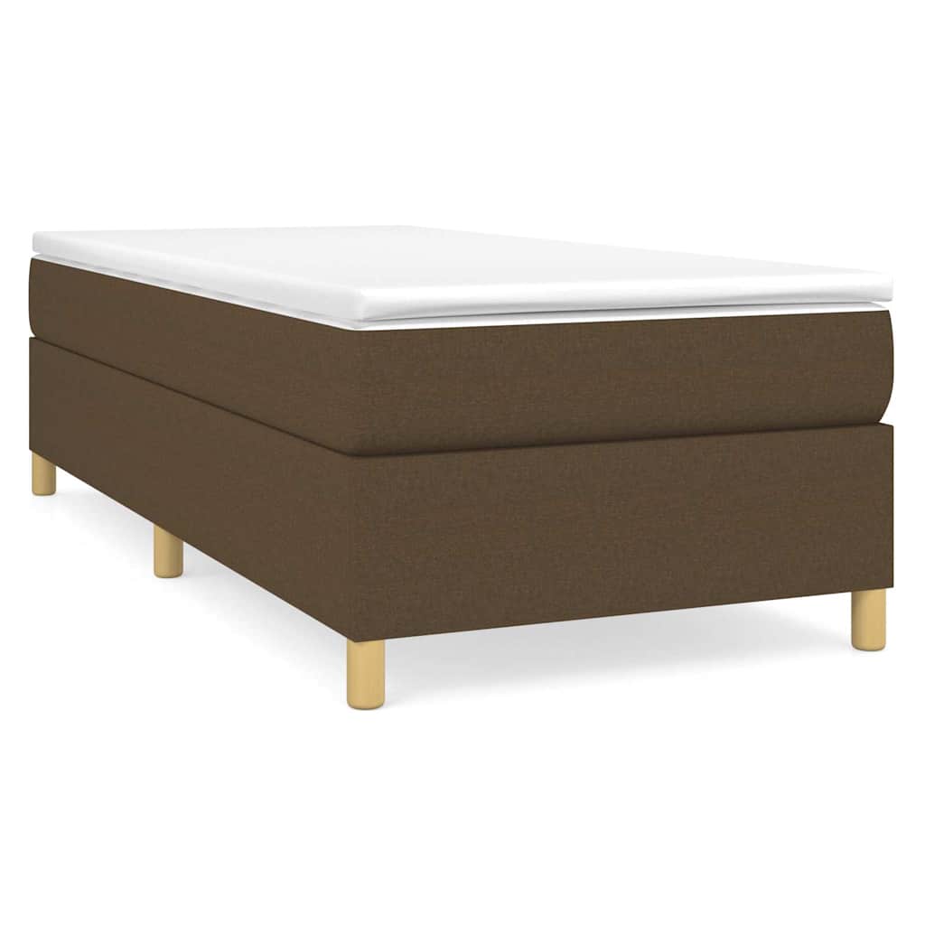 Vidaxl boxspring bed 90x200 cm stof donkerbruin