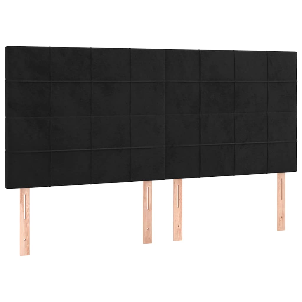 Vidaxl hoofdbord zwart 160x5x118 128 cm fluweel