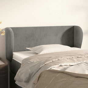 Vidaxl hoofdbord met randen 103x23x78 88 cm fluweel lichtgrijs