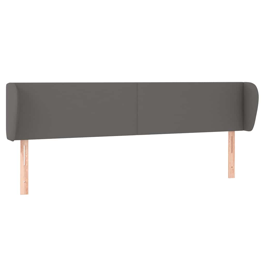 Vidaxl hoofdbord met randen 183x23x78 88 cm kunstleer grijs