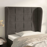 Vidaxl hoofdbord met randen 93x23x118 128 cm fluweel donkergrijs