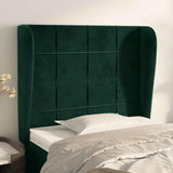 Vidaxl hoofdbord met randen 93x23x118 128 cm fluweel donkergroen