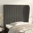 Vidaxl hoofdbord met randen 93x23x118 128 cm fluweel donkergrijs