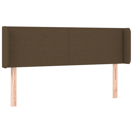 Vidaxl hoofdbord met randen 147x16x78 88 cm stof donkerbruin