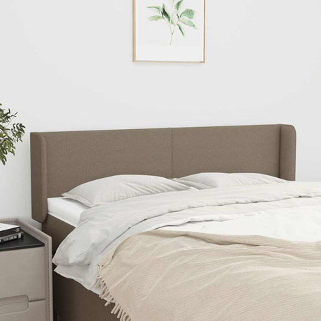 Vidaxl hoofdbord met randen 147x16x78 88 cm stof taupe
