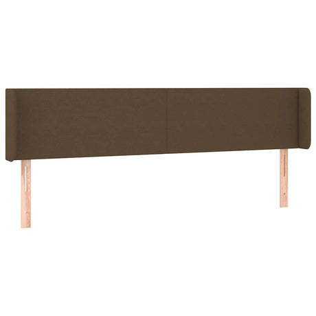 Vidaxl hoofdbord met randen 183x16x78 88 cm stof donkerbruin