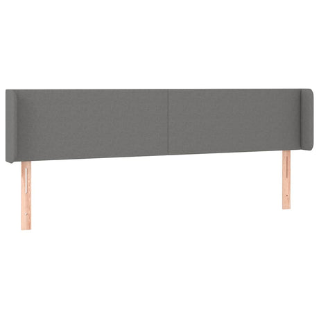Vidaxl hoofdbord met randen 203x16x78 88 cm stof donkergrijs