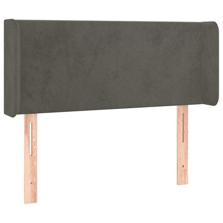 Vidaxl hoofdbord met randen 83x16x78 88 cm fluweel donkergrijs