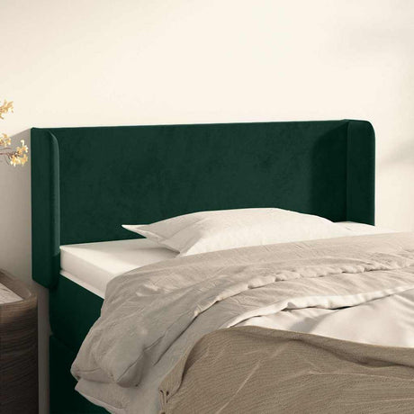 Vidaxl hoofdbord met randen 83x16x78 88 cm fluweel donkergroen