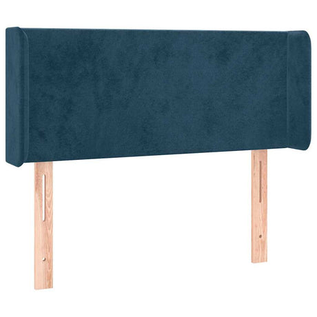 Vidaxl hoofdbord met randen 103x16x78 88 cm fluweel donkerblauw