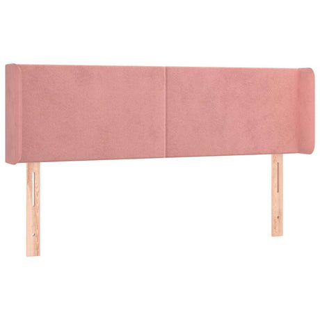 Vidaxl hoofdbord met randen 147x16x78 88 cm fluweel roze