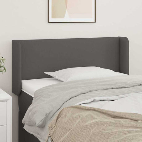 Vidaxl hoofdbord met randen 93x16x78 88 cm kunstleer grijs