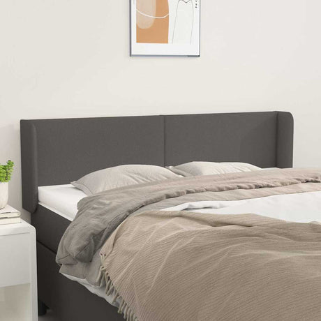 Vidaxl hoofdbord met randen 147x16x78 88 cm kunstleer grijs