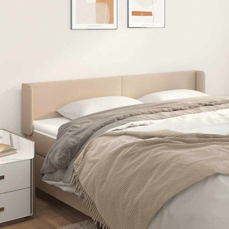 Vidaxl hoofdbord met randen 163x16x78 88 cm kunstleer cappuccinokleur