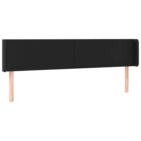 Vidaxl hoofdbord met randen 183x16x78 88 cm kunstleer zwart