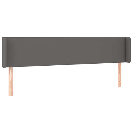 Vidaxl hoofdbord met randen 183x16x78 88 cm kunstleer grijs