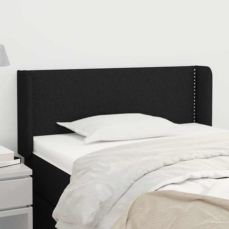 Vidaxl hoofdbord met randen 83x16x78 88 cm stof zwart