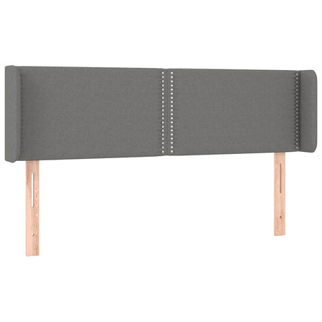 Vidaxl hoofdbord met randen 147x16x78 88 cm stof donkergrijs