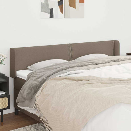 Vidaxl hoofdbord met randen 183x16x78 88 cm stof taupe