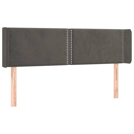 Vidaxl hoofdbord met randen 147x16x78 88 cm fluweel donkergrijs