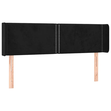 Vidaxl hoofdbord met randen 147x16x78 88 cm fluweel zwart