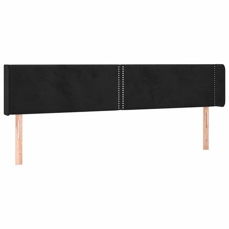 Vidaxl hoofdbord met randen 183x16x78 88 cm fluweel zwart