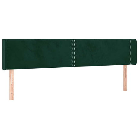 Vidaxl hoofdbord met randen 183x16x78 88 cm fluweel donkergroen