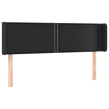 Vidaxl hoofdbord met randen 147x16x78 88 cm kunstleer zwart