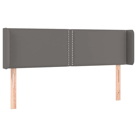 Vidaxl hoofdbord met randen 147x16x78 88 cm kunstleer grijs