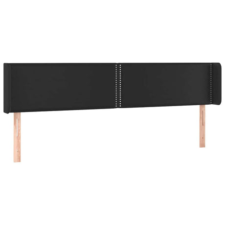 Vidaxl hoofdbord met randen 203x16x78 88 cm kunstleer zwart