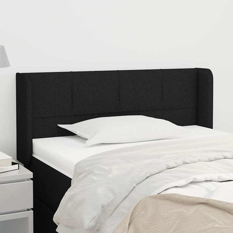 Vidaxl hoofdbord met randen 83x16x78 88 cm stof zwart