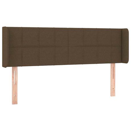 Vidaxl hoofdbord met randen 147x16x78 88 cm stof donkerbruin