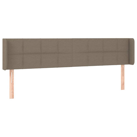 Vidaxl hoofdbord met randen 163x16x78 88 cm stof taupe