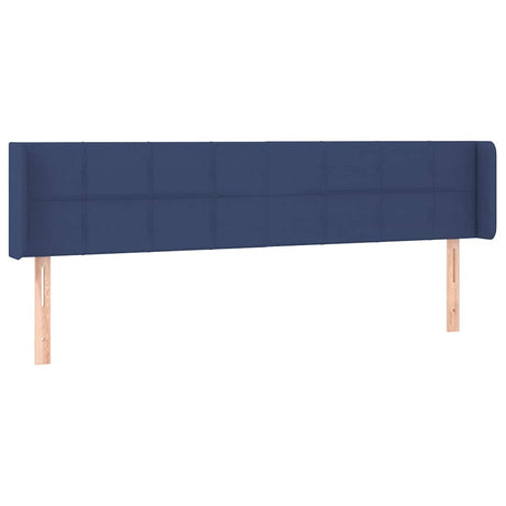 Vidaxl hoofdbord met randen 163x16x78 88 cm stof blauw
