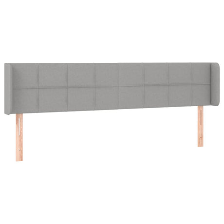 Vidaxl hoofdbord met randen 183x16x78 88 cm stof lichtgrijs