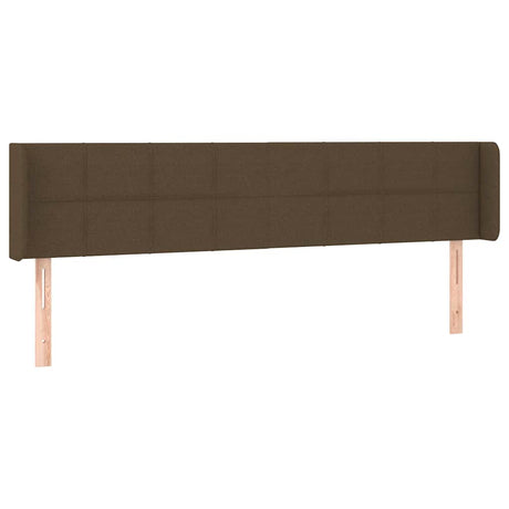 Vidaxl hoofdbord met randen 203x16x78 88 cm stof donkerbruin