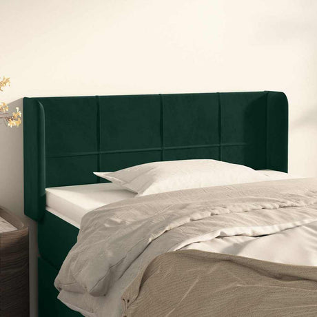 Vidaxl hoofdbord met randen 83x16x78 88 cm fluweel donkergroen