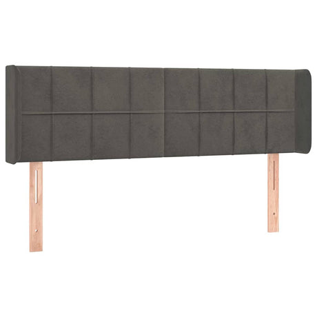 Vidaxl hoofdbord met randen 147x16x78 88 cm fluweel donkergrijs
