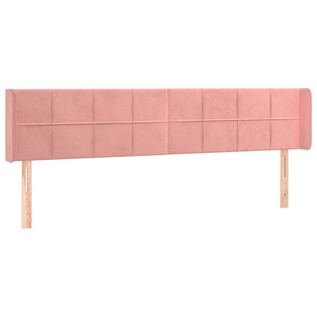 Vidaxl hoofdbord met randen 163x16x78 88 cm fluweel roze