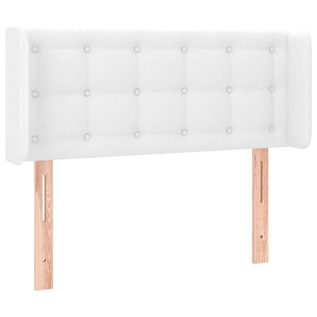 Vidaxl hoofdbord met randen 103x16x78 88 cm kunstleer wit