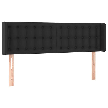 Vidaxl hoofdbord met randen 147x16x78 88 cm kunstleer zwart