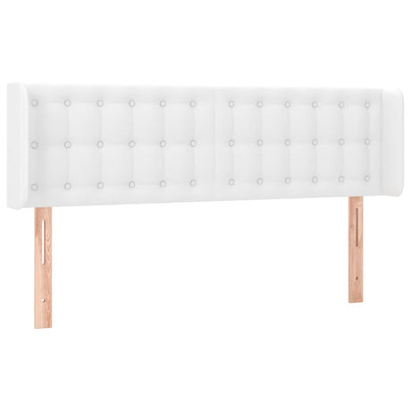 Vidaxl hoofdbord met randen 147x16x78 88 cm kunstleer wit