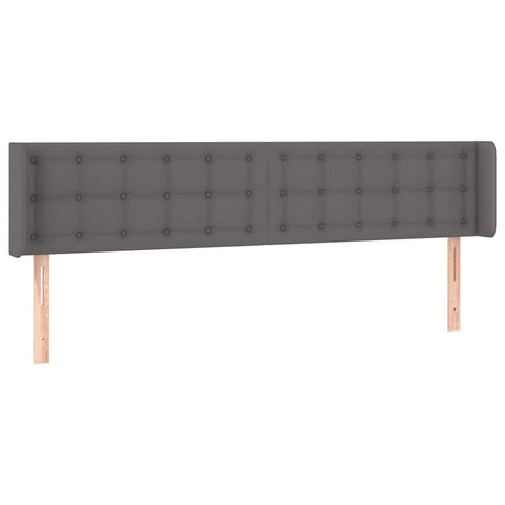Vidaxl hoofdbord met randen 163x16x78 88 cm kunstleer grijs