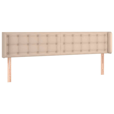 Vidaxl hoofdbord met randen 163x16x78 88 cm kunstleer cappuccinokleur