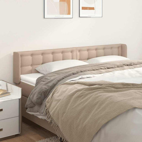 Vidaxl hoofdbord met randen 163x16x78 88 cm kunstleer cappuccinokleur