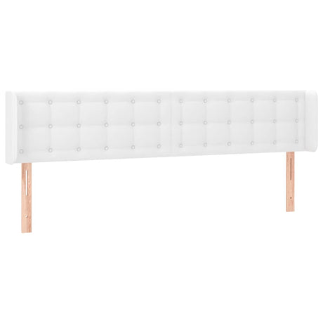 Vidaxl hoofdbord met randen 183x16x78 88 cm kunstleer wit